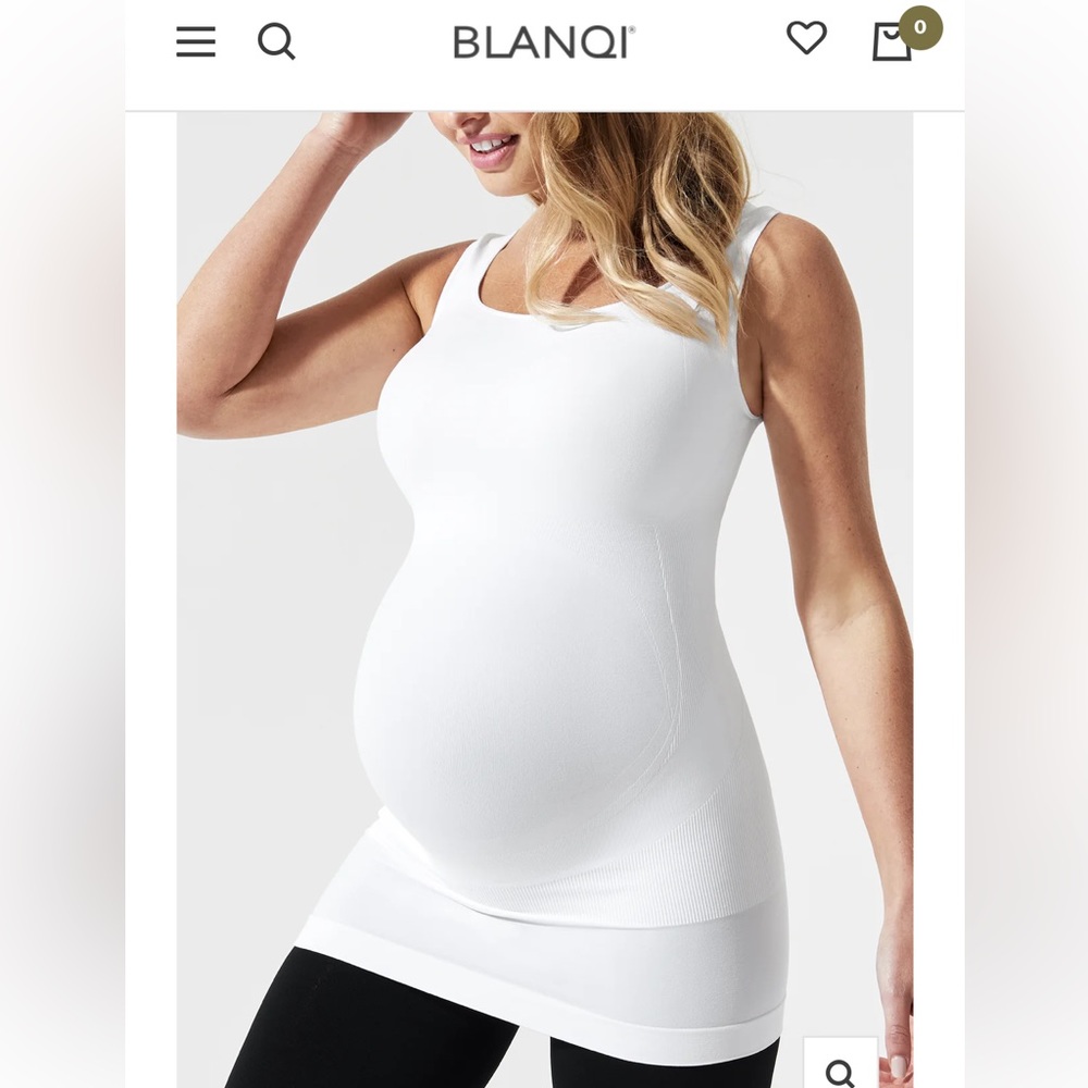 (NWT) BLANQI Everyday Maternity Belly Support Tanktop White Small
